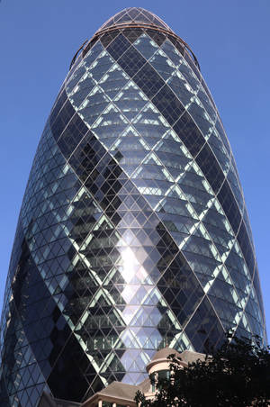 The Gherkin Glass Bullet Wallpaper