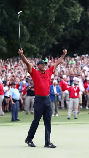 The Happy Tiger Woods Iphone Wallpaper