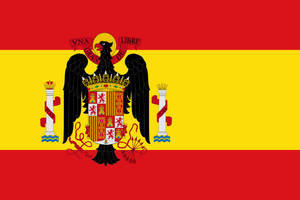 The Historical Spanish Flag From 1945 To 1977 Wallpaper