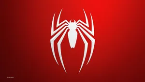 The Iconic Logo For Spider Man For Playstation 4 Wallpaper