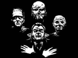 The Iconic Universal Monsters Ensemble Wallpaper