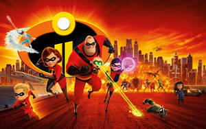 The Incredibles 2 Red City Wallpaper