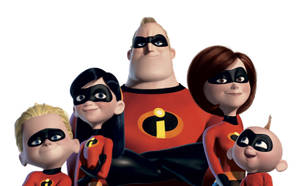 The Incredibles Family In White Wallpaper