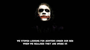 The Joker Quote Dark Background Wallpaper