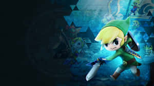 The Legend Of Zelda Poster With Toon Link Wallpaper