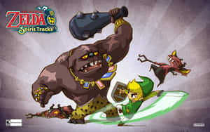 The Legend Of Zelda With Toon Link And Big Blin Wallpaper