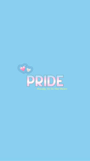 The Logo For Pride On A Blue Background Wallpaper