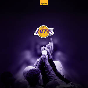 The Los Angeles Lakers Focused On Teamwork Wallpaper