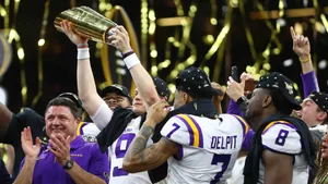 The Lsu Tiger Marching Band Shows Off Their Spirit Wallpaper