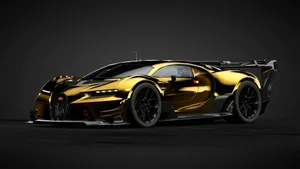 The Luxurious Gold Bugatti Veyron Car Wallpaper