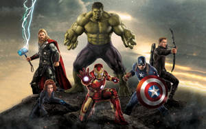 The Marvel Avengers Fighting Stance Wallpaper