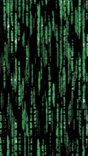 The Matrix Code Is Shown In Green Wallpaper