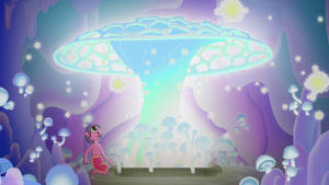 The Midnight Gospel Glowing Mushroom Wallpaper