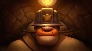 The Mighty Miner From The Clash Royale Phone Game Wallpaper