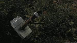 The Mighty Thor Unsheathing Mjolnir Wallpaper