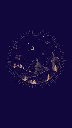 The Moon Tarot Card Wind Element Wallpaper