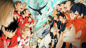 The Nekoma High School Volleyball Team Out To Compete Wallpaper