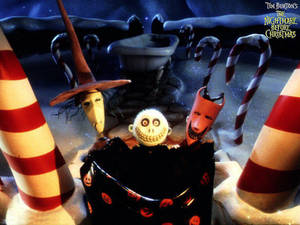 The Nightmare Before Christmas Jack's Mischievous Elves Wallpaper