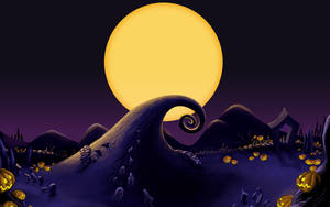 The Nightmare Before Christmas Landscape Set Wallpaper