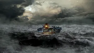 The Ocean Roars As An Epic Storm Brews Off The Coast Wallpaper