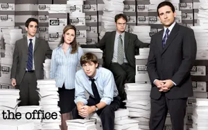 The Office Cast Paper Stack Wallpaper
