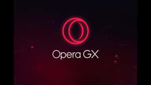 The Opera Gx Logo With A Red Light Wallpaper
