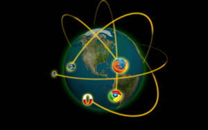 The Orbiting Browsers Wallpaper