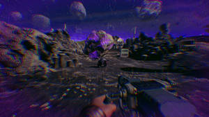 The Outer Worlds Purple Blurry Location Wallpaper