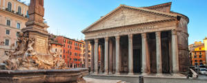 The Pantheon Facade Wallpaper