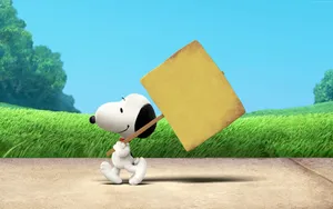The Peanuts Movie Snoopy Placard Wallpaper