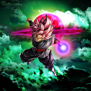 The Power Unleashed - Super Saiyan Rose Under The Full Moon Wallpaper