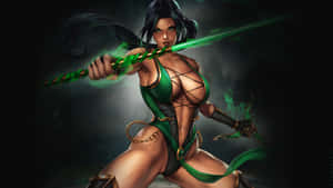 The Powerful Jade In Mortal Kombat. Wallpaper