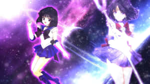 “the Powerful Sailor Saturn Protecting All That She Holds Dear” Wallpaper