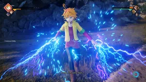 The Promised Neverland Emma Blue Electricity Wallpaper