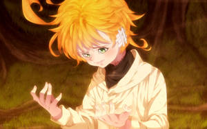 The Promised Neverland Emma Staring At Hands Wallpaper