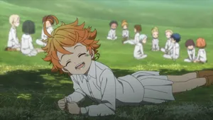 The Promised Neverland Green Fields Wallpaper