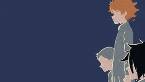 The Promised Neverland Minimalist Sunset Glow Wallpaper