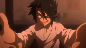 The Promised Neverland Ray Crazy Face Wallpaper
