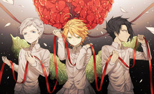 The Promised Neverland Red Ribbon Wallpaper