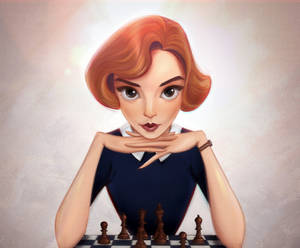 The Queen's Gambit Beth Digital Fan Art Wallpaper