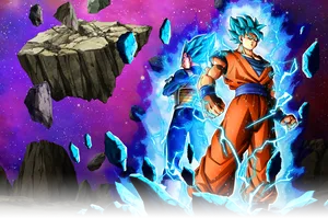 'the Rivals, Goku And Vegeta'. Wallpaper
