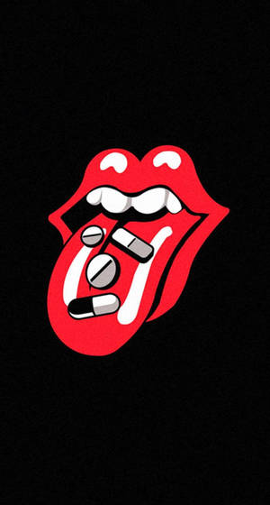 The Rolling Stones Logo With A Red Tongue Wallpaper