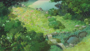 The Secret World Of Arrietty Garden Green Anime Aesthetic Wallpaper