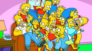 The Simpsons Characters In Chaos Wallpaper