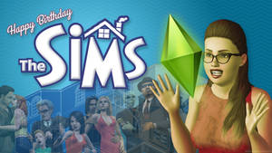 The Sims Lady With Eyeglasses Wallpaper