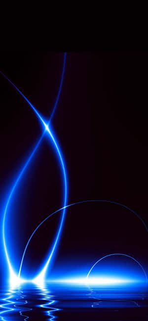 The Sleek And Modern Design Of The Black And Blue Iphone Wallpaper