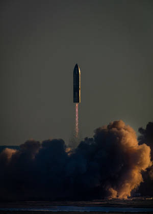 The Spacex Starship Being Prepped For Its Next Mission. Wallpaper