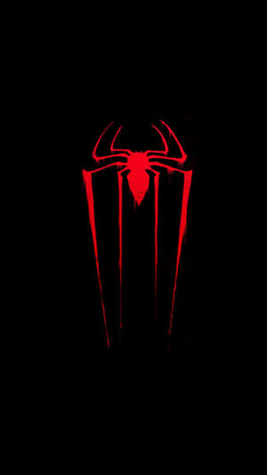 The Spider - Man Logo On A Black Background Wallpaper