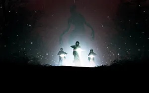 The Stranger Things Boys' Battle With The Demogorgon Wallpaper