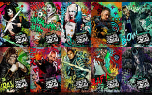 The Suicide Squad Colorful Character Poster Wallpaper